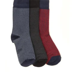 Jones Bootmaker 3 Pack Dogtooth Cotton Socks -