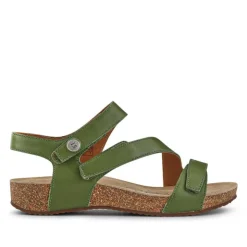 Women Josef Seibel All-Leather Touch-Fasten Sandals -