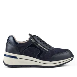 Women Jones Bootmaker Alvira Wide Fit Leather Trainers -