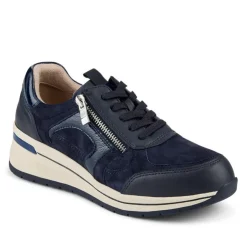 Women Jones Bootmaker Alvira Wide Fit Leather Trainers -