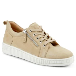 Women Jones Bootmaker Azure Leather Wide-Fit Trainers -