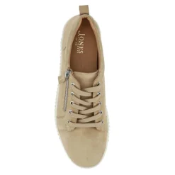 Women Jones Bootmaker Azure Leather Wide-Fit Trainers -
