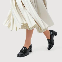 Women Jones Bootmaker Brielle Patent Leather Heeled Loafers -