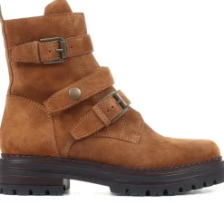 Women Jones Bootmaker Casimira Buckle Biker Boots -