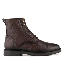 Jones Bootmaker Davide Leather Wide-Fit Military Boots -