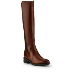 Women Jones Bootmaker Ellisia Leather Stretch-Fit Long Boots -
