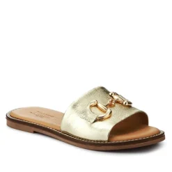Women Jones Bootmaker Emillina Leather Buckle Mule Sandals -