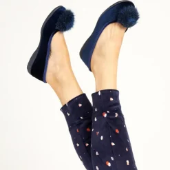 Women Jones Bootmaker Erika Pom Pom Slippers -