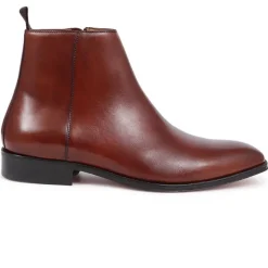 Jones Bootmaker Flaxen Leather Ankle Boots -
