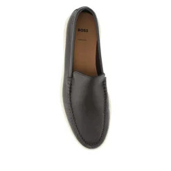 Hugo Boss Tumbled-Leather Moccasins -
