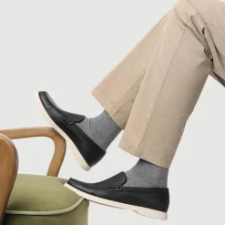 Hugo Boss Tumbled-Leather Moccasins -