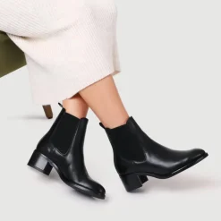 Women Jones Bootmaker Karlee Leather Slip-In Ankle Boots -