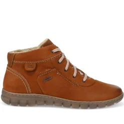 Women Josef Seibel Leather Faux-Fur-Lined Ankle Boots -