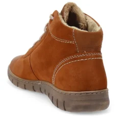 Women Josef Seibel Leather Faux-Fur-Lined Ankle Boots -