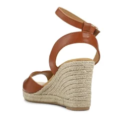 Women Jones Bootmaker Leather Wedge-Heeled Sandals -