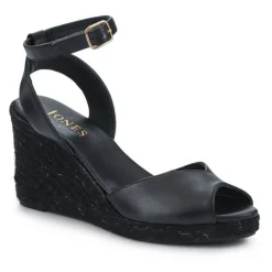 Women Jones Bootmaker Leather Wedge-Heeled Sandals -