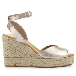 Women Jones Bootmaker Leather Wedge-Heeled Sandals -