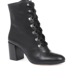 Women Jones Bootmaker Liana Lace-Up Heeled Ankle Boots -