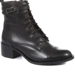 Women Jones Bootmaker Madie Heeled Leather Ankle Boots -
