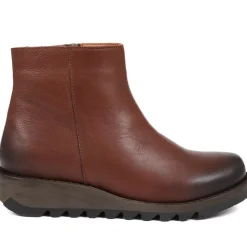Women Jones Bootmaker Mariane Leather Wedge Ankle Boots -