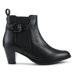 Women Marya Cuban Heel Leather Ankle Boots -