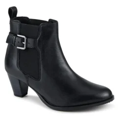 Women Marya Cuban Heel Leather Ankle Boots -