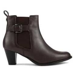 Women Marya Cuban Heel Leather Ankle Boots -
