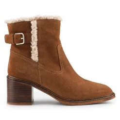 Women Jones Bootmaker Mavis Leather Buckled Ankle Boots -