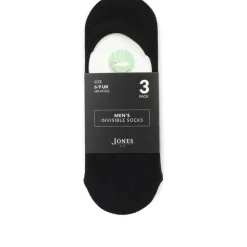 Jones Bootmaker 3-Pack Men's Invisible Socks -