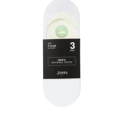 Jones Bootmaker 3-Pack Men's Invisible Socks -