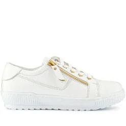 Women Jones Bootmaker Padova Wide-Fit Leather Trainers -