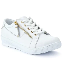 Women Jones Bootmaker Padova Wide-Fit Leather Trainers -