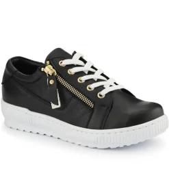 Women Jones Bootmaker Padova Wide-Fit Leather Trainers -
