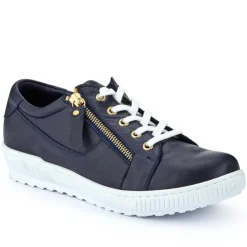 Women Jones Bootmaker Padova Wide-Fit Leather Trainers -