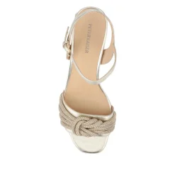 Women Peter Kaiser Leather Block-Heeled Sandals -