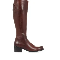 Women Rachel Slim Calf Fit Leather Rider Boots -