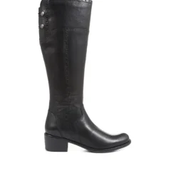 Women Rachel Slim Calf Fit Leather Rider Boots -