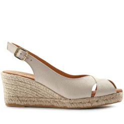 Women Jones Bootmaker Raquelle Leather Heeled Espadrilles -