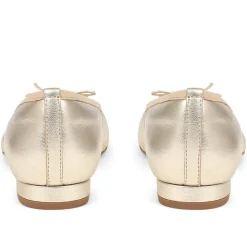 Women Jones Bootmaker Soleil Leather Low Ballet Pumps -