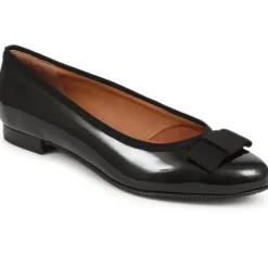 Women Soleil Wide Leather Ballet Pumps -