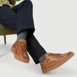 Jones Bootmaker Thorne Leather Lace-Up Trainers -