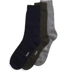 Jones Bootmaker Three Pack Mens Neutral Toned Socks -