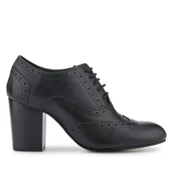 Women Jones Bootmaker Ulyssa Heeled Leather Brogue Shoes -