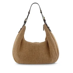 Women Jones Bootmaker Waves Zipped Leather Shoulder Bag -