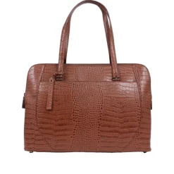 Women Jones Bootmaker Wynter Croc Leather Shoulder Bag -