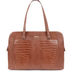 Women Jones Bootmaker Wynter Croc Leather Shoulder Bag -