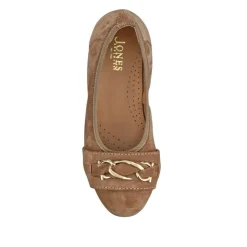 Women Jones Bootmaker Yvette Leather Wide-Fit Ballet Pumps -